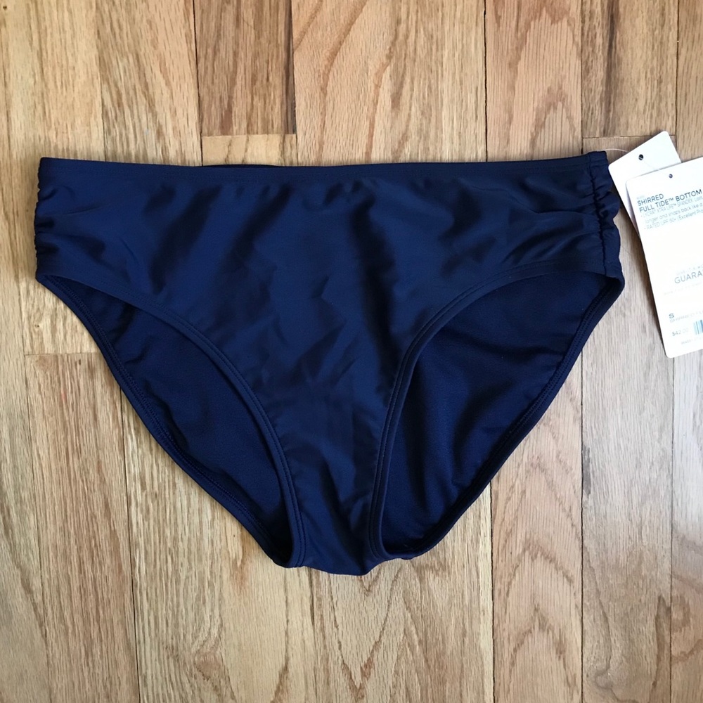 ATHLETA Shirred Full Tide Bottom dress blue NWT